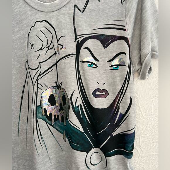 DISNEY DISNEYLAND SNOW WHITE EVIL QUEEN PRINCESS TEE T SHIRT Womens M Villain - Picture 3 of 6